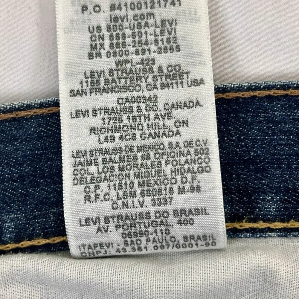 Levi’s 559 Jeans Men 40x32 Relaxed Straight Blue Denim Distressed Faded